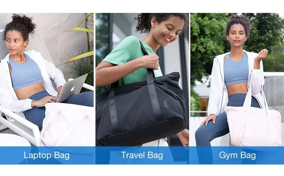 Women Travel Tote Bag University Laptop Travel Tote diaper Gym Yoga Bag Shoulder Bag Yoga Mat Buckle for Sports College Work