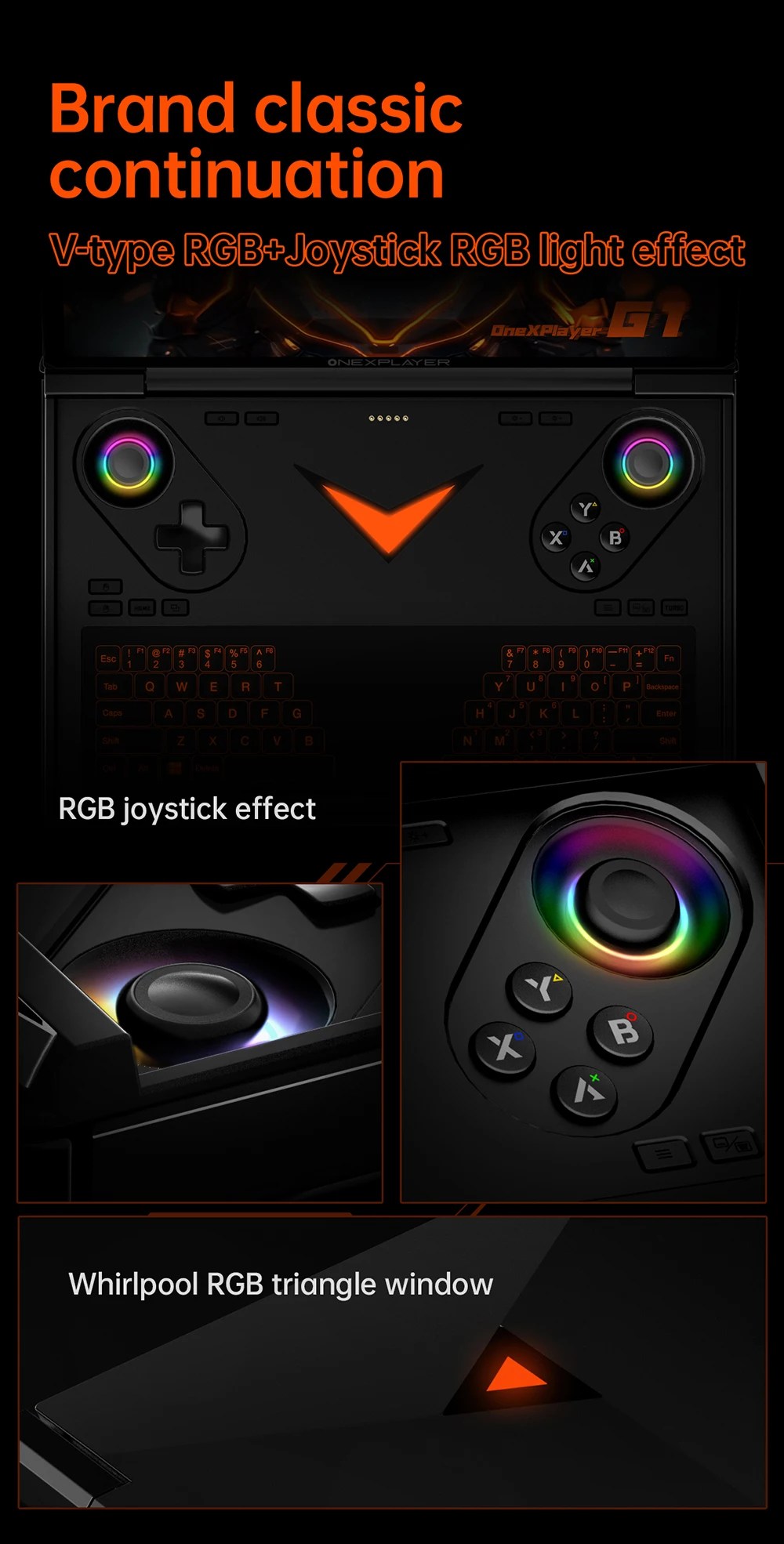 OneXPlayer G1 Gaming Laptop AMD Ryzen AI 9 HX 370 &amp; Intel Core Ultra 7 255H Portable 8.8 Inch 144Hz Dual-Mode Keyboard Computer