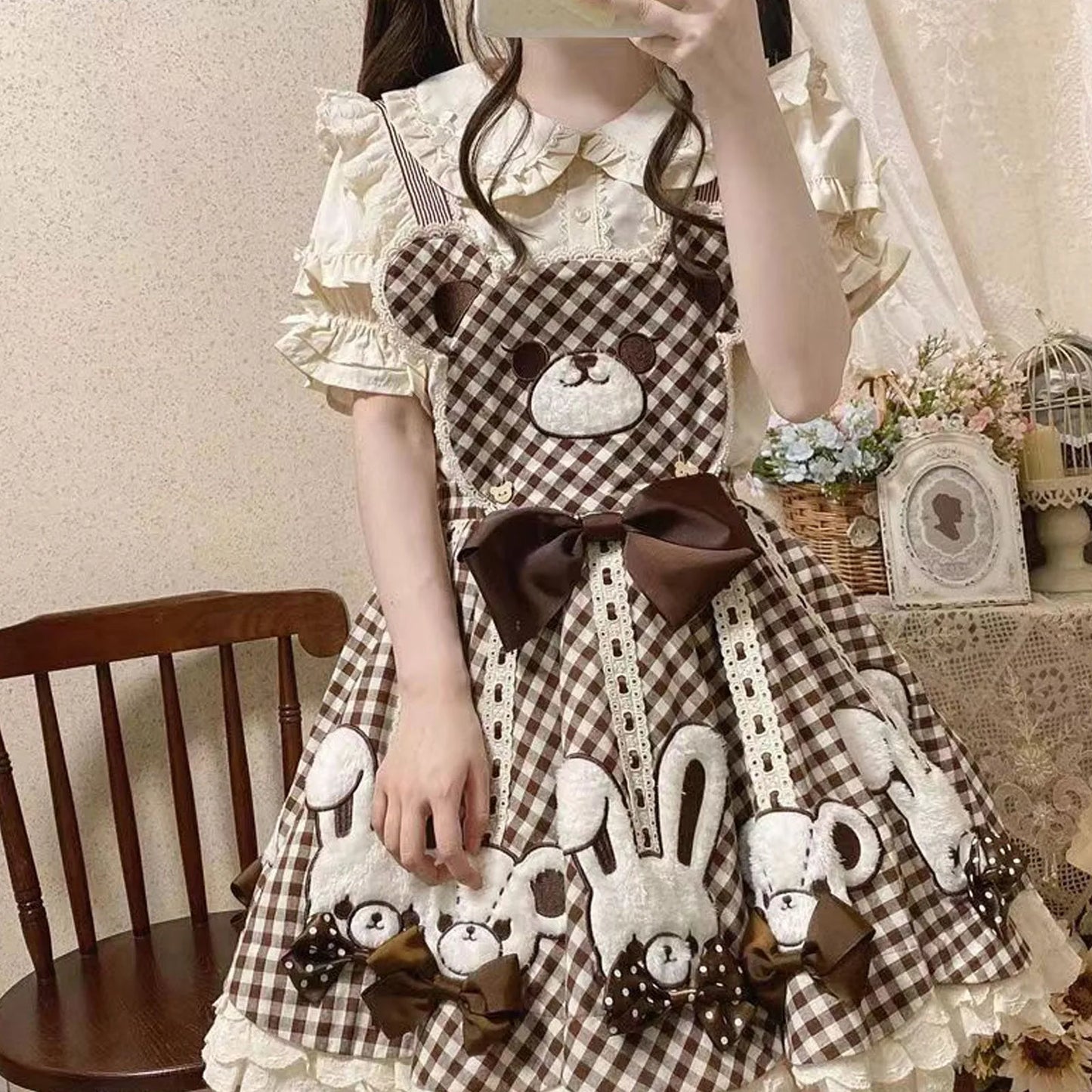 Spring Blouse Women Japanese Kawaii Cute Lace Patchwork Peter Pan Collar Shirt Vintage Sweet Embroidery Top Blusas