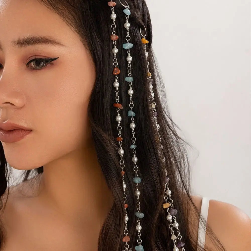 Ethnic Style Braided Hair Ring Butterfly Alloy Tassel Hair Band Women Headband Hip-hop Style Weave Hair Accessories Travel