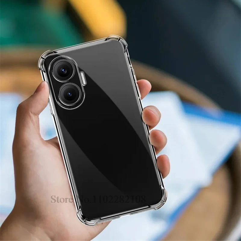 Shockproof Clear Cover For Xiaomi Poco C85 C75 C65 C71 C40 POCO F7 Ultra F6 F5 F2 Pro F4 F3 GT Transparent Silicone Case Fundas