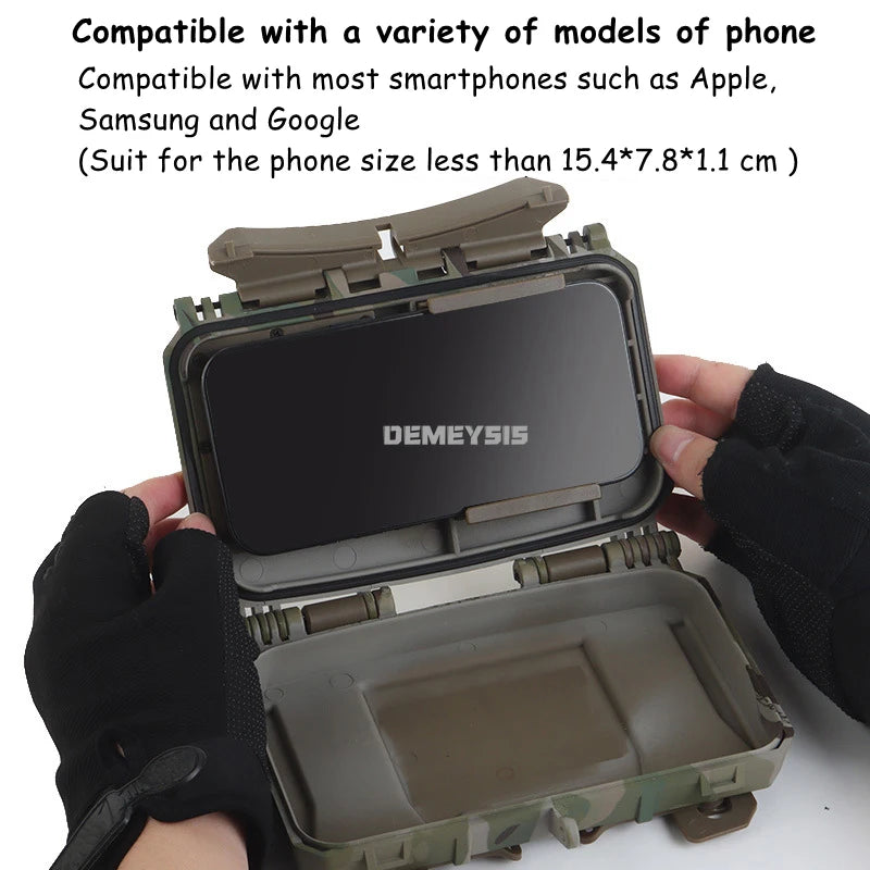 Tactical MOLLE Mobile Phone Box V2 Sport Chest Rig Hunting Vest Navigation Board Instant Equipment  Front Panel Phone Holder