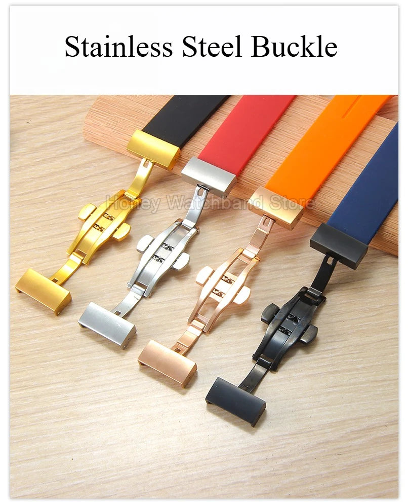 Flexible Comfortable Silicone Bracelet for Tissot T-Touch Blue Orange T013 T047 T121 Watchband Special Interface Sweat Resistant