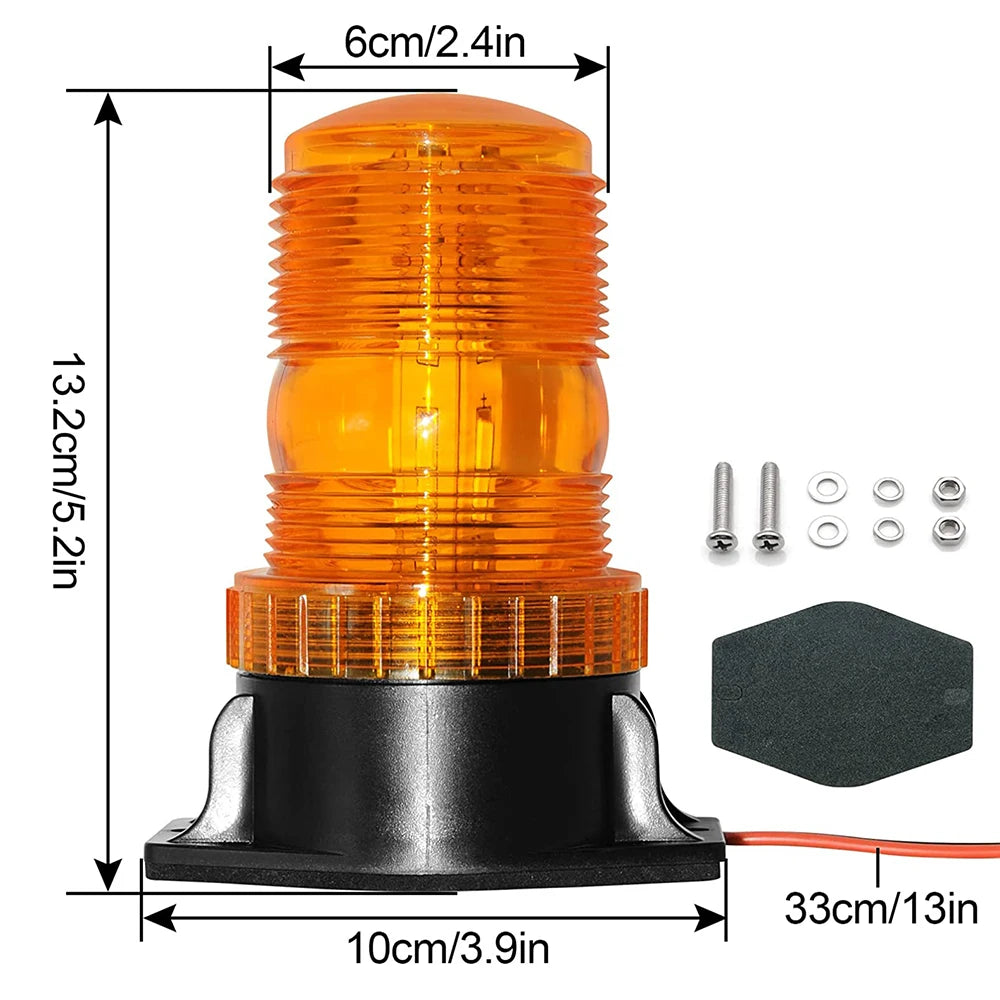 Yellow LED Strobe Lights for Forklift Golf Car Trucks Tractor Roof Warning Signal Flasher Lamp Emergency Flashing Safety Beacon