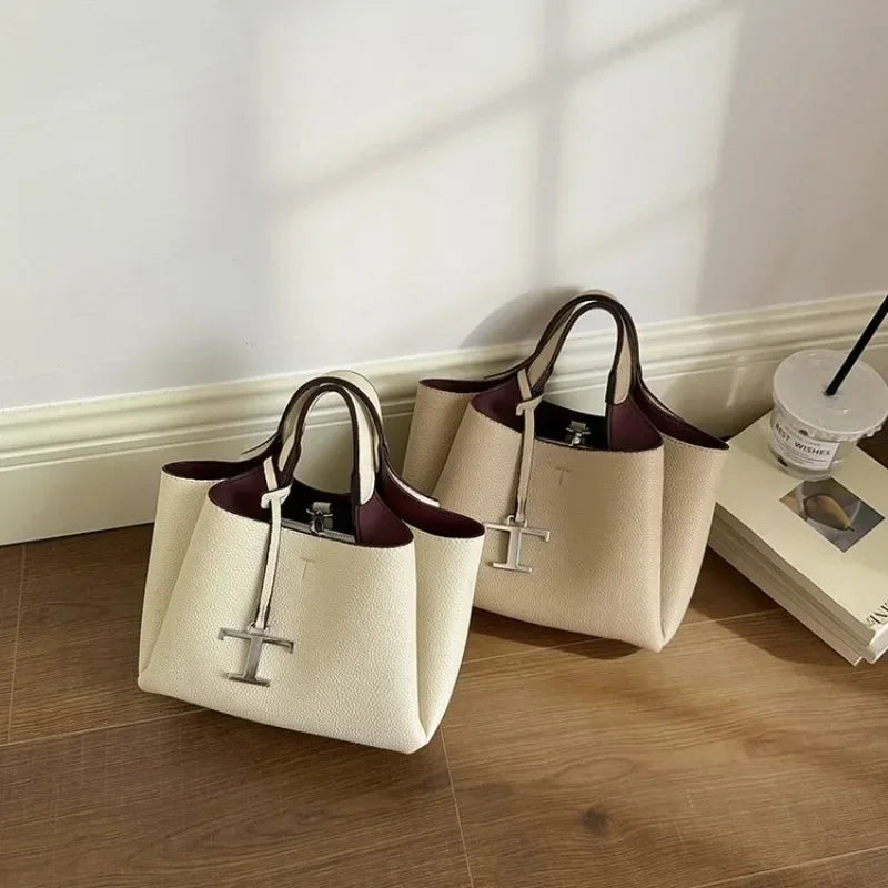 Unique High-End Leather Diaper Bag: Elegant Crossbody Messenger Bag For Women With Vintage Designer Look And Large Capacity