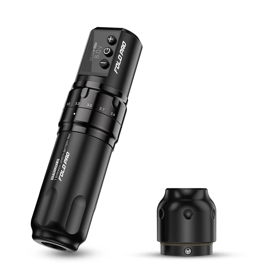 Dragonhawk Fold Pro Wireless Tattoo Machine Adjustable 7 Strokes Power By Mcore-c2 Low Vibration Silent Stable for Beginners