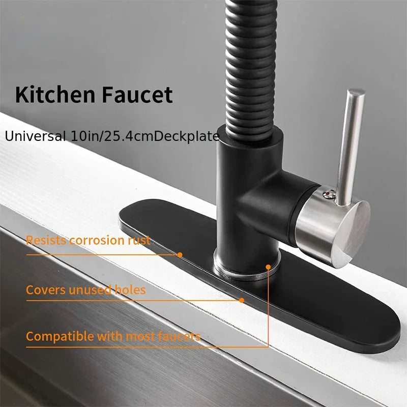 1pc Faucet Bottom Cover Base, Silver Faucet Cover, Oval Stainless Steel Hole Cover, Deck For Bathroom Or Kitchen Sink Faucet