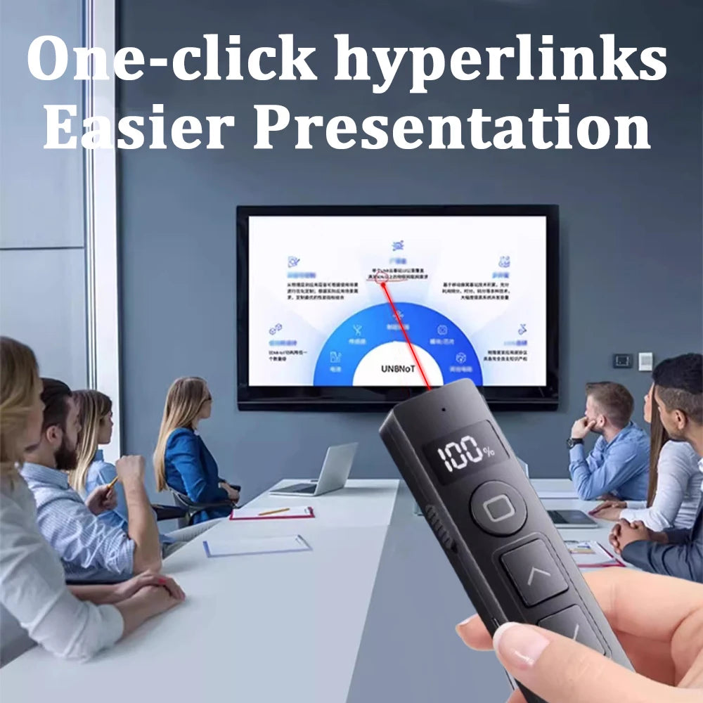 Powerpoint Pointer Wireless Presentation Clicker USB Rechargeable Remote Control Page Turning Pen for Speech Teacher Presenter