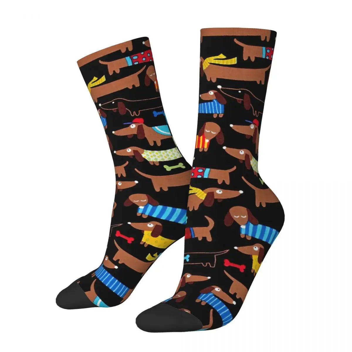 Happy Funny Male Men Socks Casual Dachshund Sock Gift for Animal Dog Lover Sport Women's Stockings Spring Summer Autumn Winter