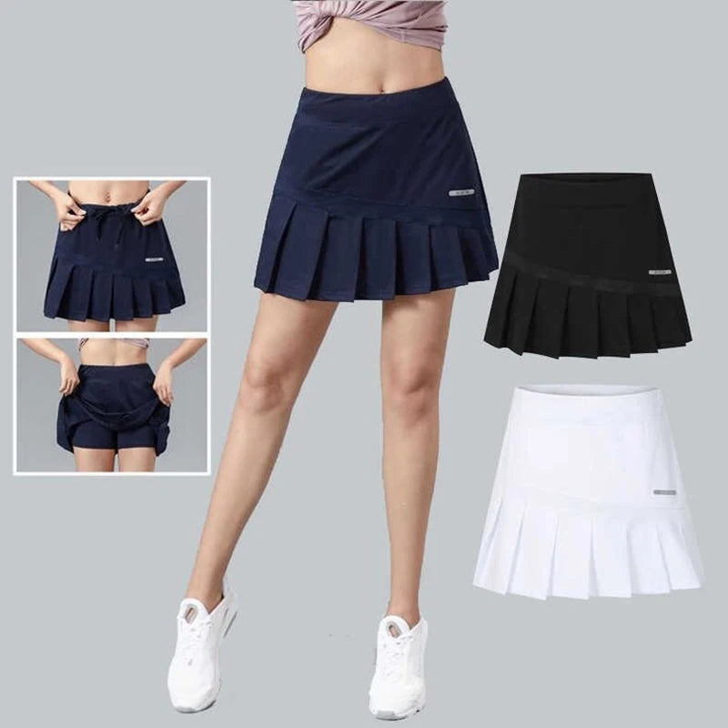 New sports short skirt for women, quick drying badminton, tennis pants skirt, marathon golf, half body pleated skirt, summer