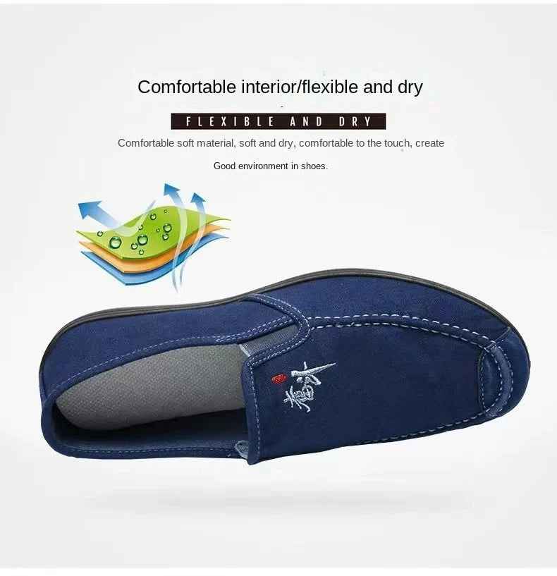 Men'S Spring Anti Slip And Wear Resistant Work Shoes Soft Soled Comfortable Single Shoes Fashionable And Versatile Casual Shoes