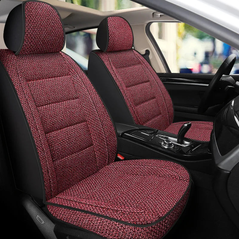 New Universal Car Seat Cover Linen Breathable Anti Slip All Inclusive Car Front Seat Cushion Men's Auto Interior Accessories2025