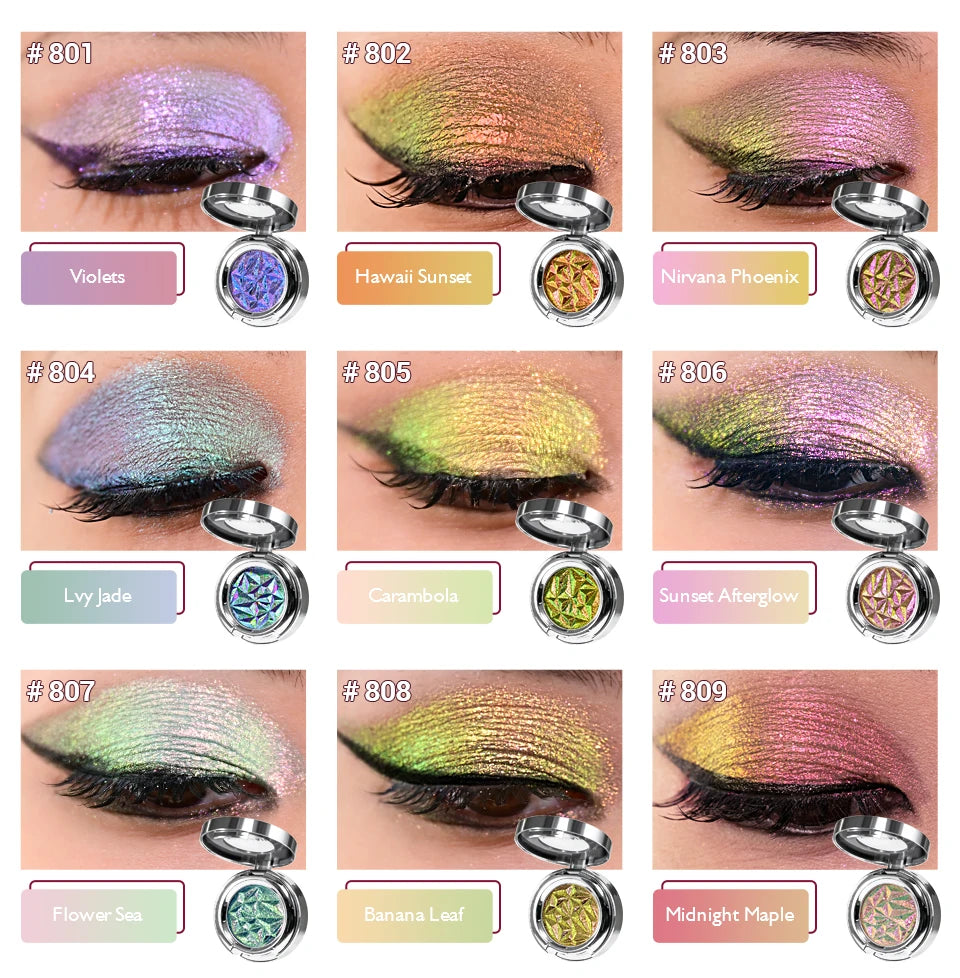 CHARMACY Multichrome Eyeshadow Palette High Pigment Waterproof Long Lasting Eye Shadow Makeup for Women