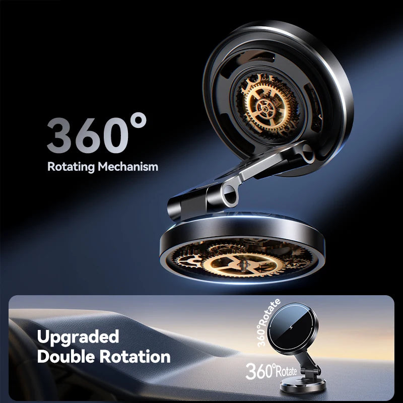 Joyroom Car Phone Holder Charger with Rotatable Charging Panel 15W Wireless Fast Charging Magnetic Phone Holder For iPhone 16-12