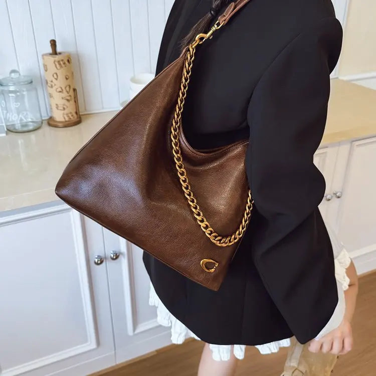 Luxury Brand Trendy Diaper Bag Stylish Leather Crossbody Handbag For Women Elegant Messenger Purse Minimalist Chic