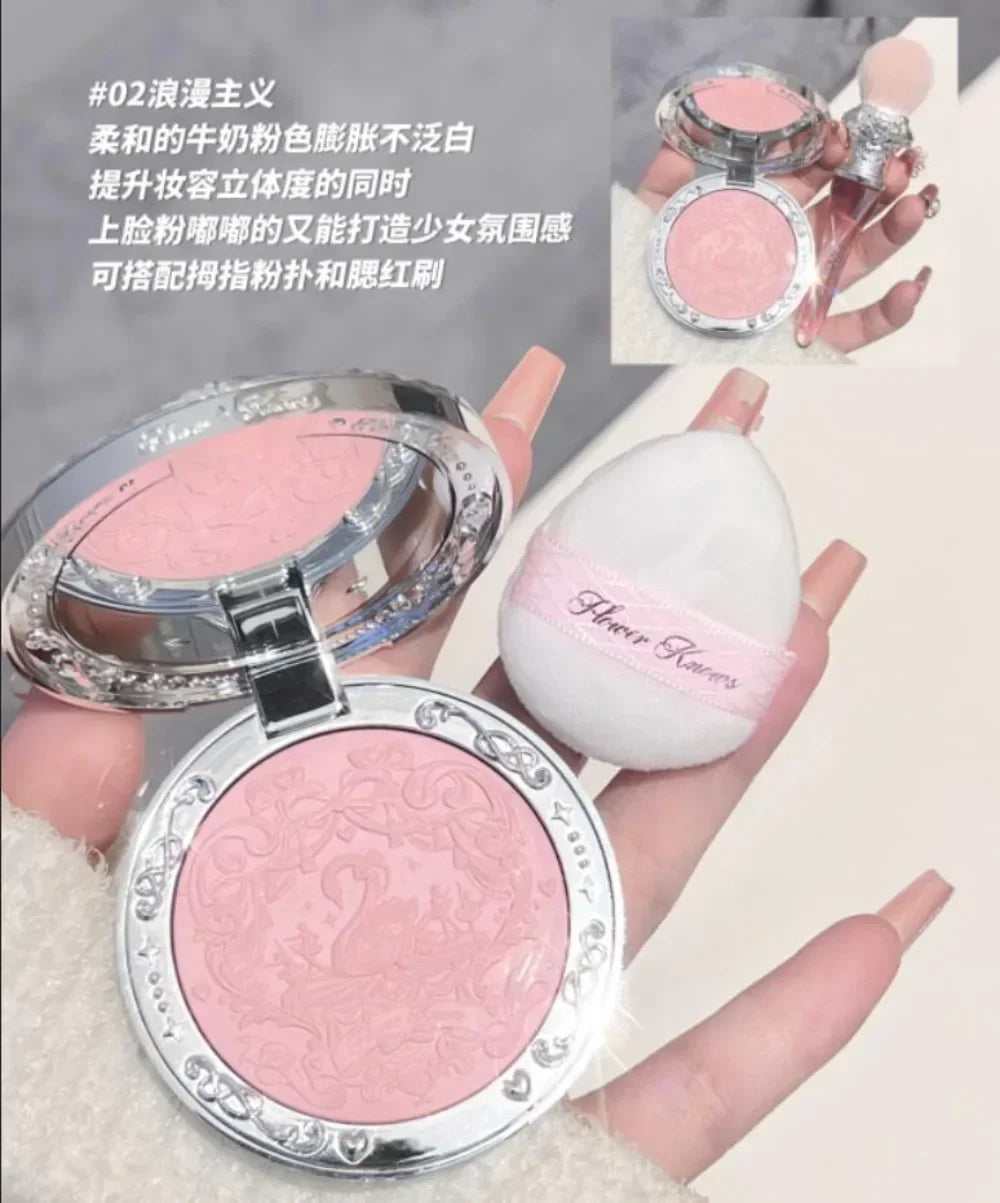 Makeup Set Flower Knows Strawberry Cupid Collection 6 Color Eyeshadow Palette Embossed Blusher Shine Lipstick Kit Maquiagem