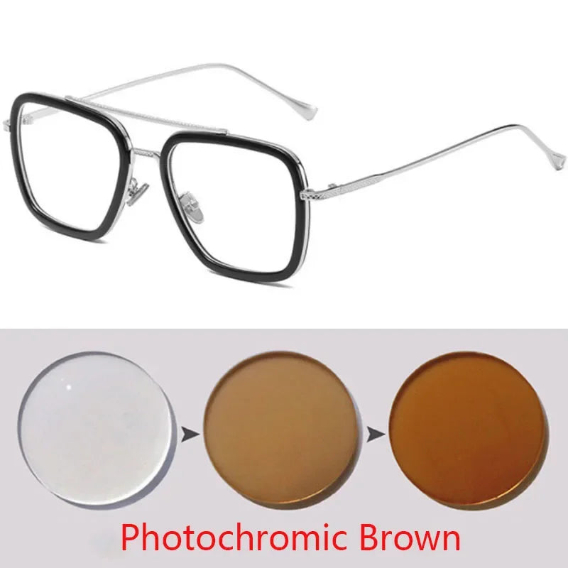 SPH -0.5 -0.75 -1.0 to -6 Fashion Metal Style For Women Sunglasses Men Square Brand Design Sun Glasses