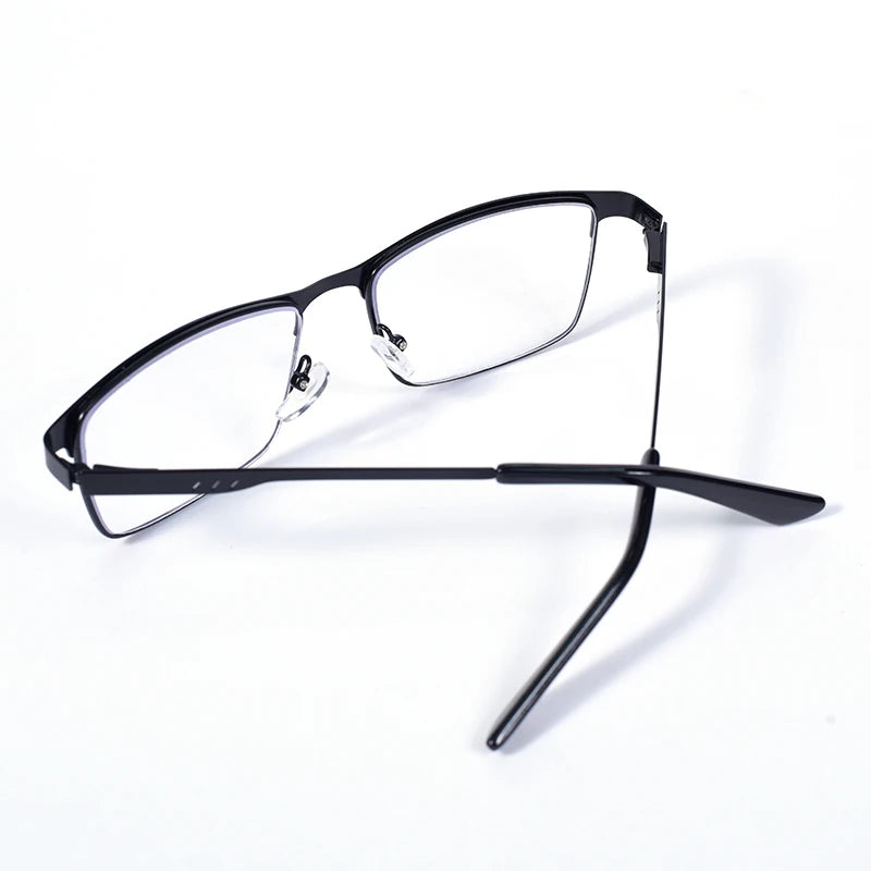 2025 NEW Men Blue light blocking Reading Glasses for Men Metal Full Frame Readers Magnifier Presbyopia Lens Eyewear +75+100+125