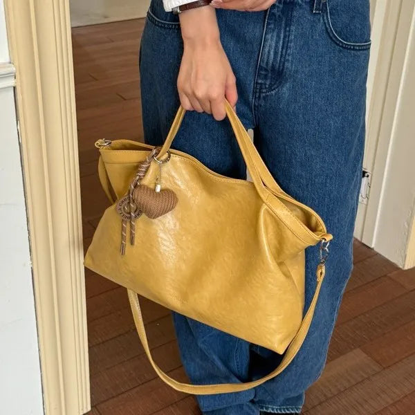 Casual Women Handbags Big Capacity Luxury Design PU Leather Female Shoulder Crossbody Bag Commuting Office Totes Ladies Hand Bag