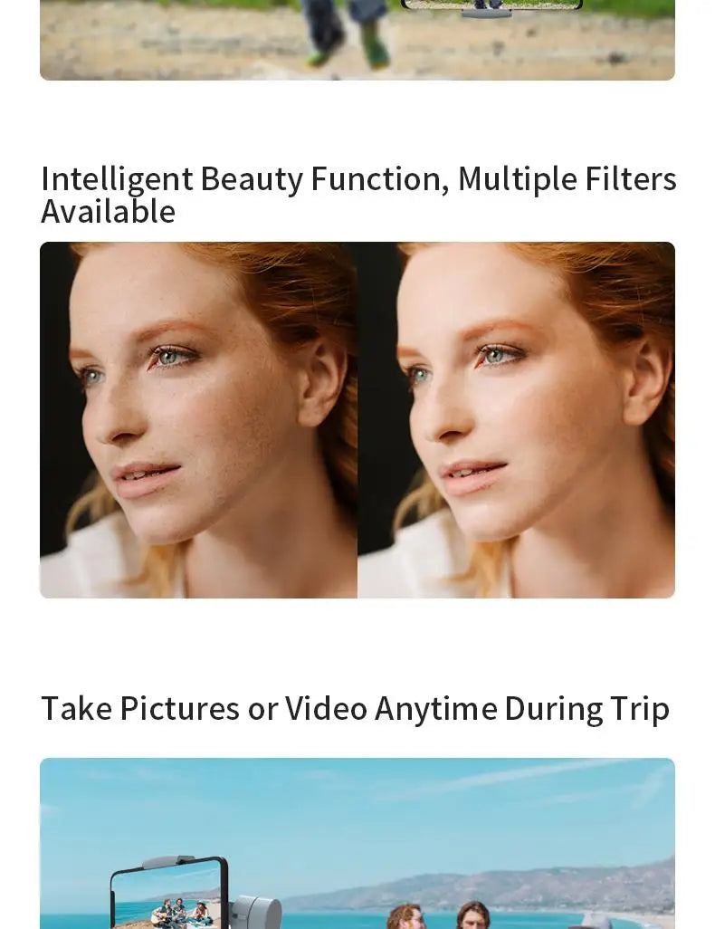 Mobile phone gimball handheld gimbal stabilizer 3Axis gimbal handy for iPhone Android Foldable telephone gimble for Video