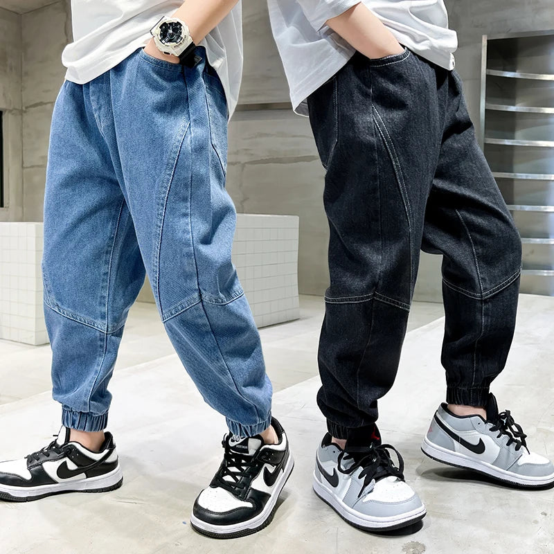 Big Boy Jeans Casual Fashion Cool Children's Pants Boys' Baggy Summer Clothing Teenagers Comfortable Fit Kids' Fashion
