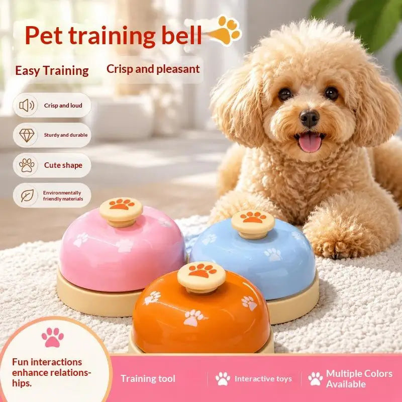 Pet Training Bell for Dogs and Cats–Non-Slip Print Communication Press Bell for Smart Feeding, Doggy Doorbell, Call Bell