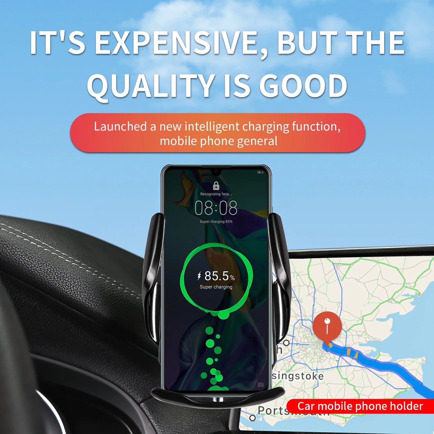 LIMUD Car Phone Holder Special Fixed Base For AUDI A6 C8 A7 C9 2019-2024 Wireless Charger Bracket Auto Interior Accessories