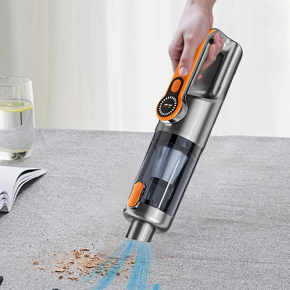 17000PA Car Vacuum Cleaner with LED Light High Power Mini Vacuum Cleaner Portable Cordless Compressed Air Duster for Car Home