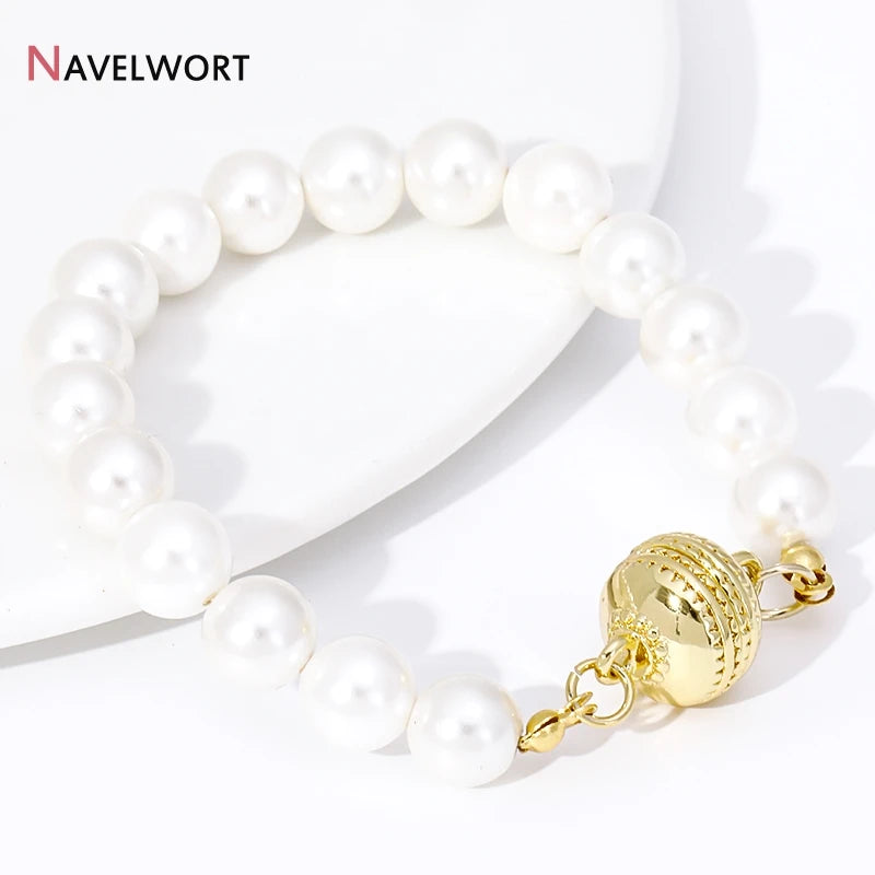 18K Gold Plated Brass Round Strong Magnetic Clasps For Bracelet Necklace Making Findings,End Clasps Connector For Jewelry Making