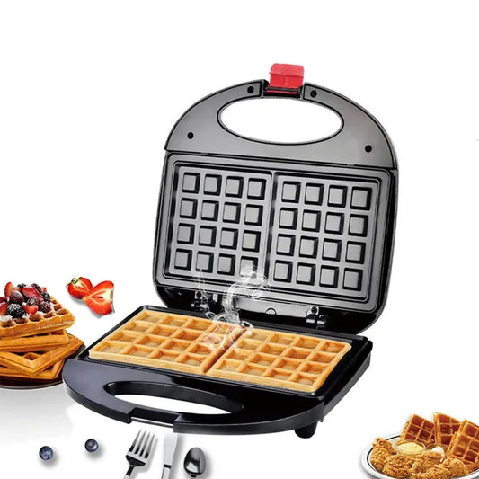 750W Nonstick Electric Waffle Maker Cooking Kitchen Appliances Non-stick Iron Pan Breakfast Waffles Machine Sandwich Maker Press