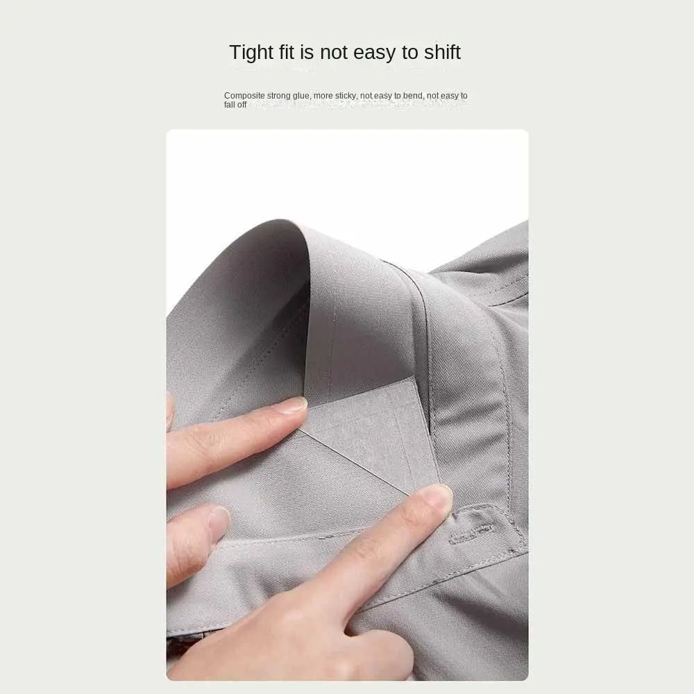 10pcs Disposable Shirt Collar Support Shaping Sticker Anti-roll Collar Stays Shirt Stand Collar Tool Collar Shaper Fixed Pads