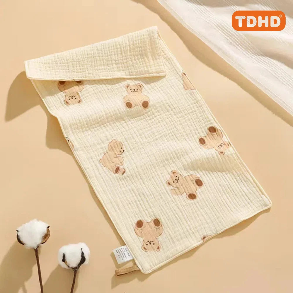 TDHD Cotton Muslin Baby Face Towel Long Burp Cloth for Newborn Kindergarten Hand Towels Infant Drooling Bibs Washcloth Baby Item
