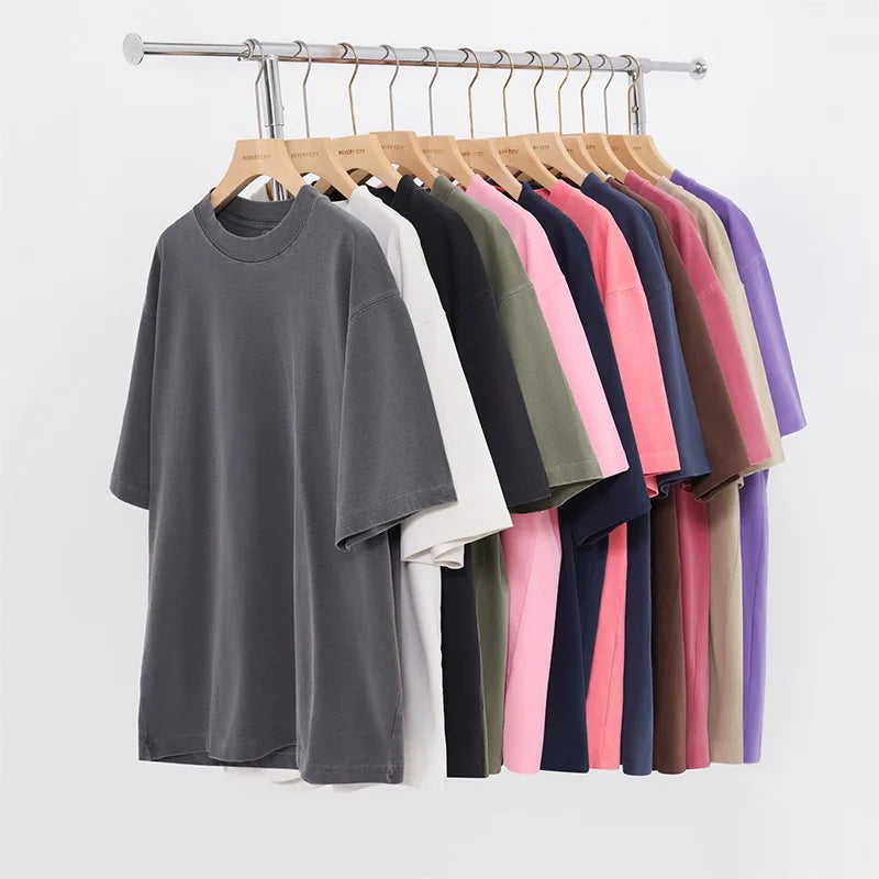 MiuKoMiYa Summer Loose T Shirts Women Basic Cotton Wahsed Short Sleeve Tees Oversized Casual Basic Female T Shirts Streetwear