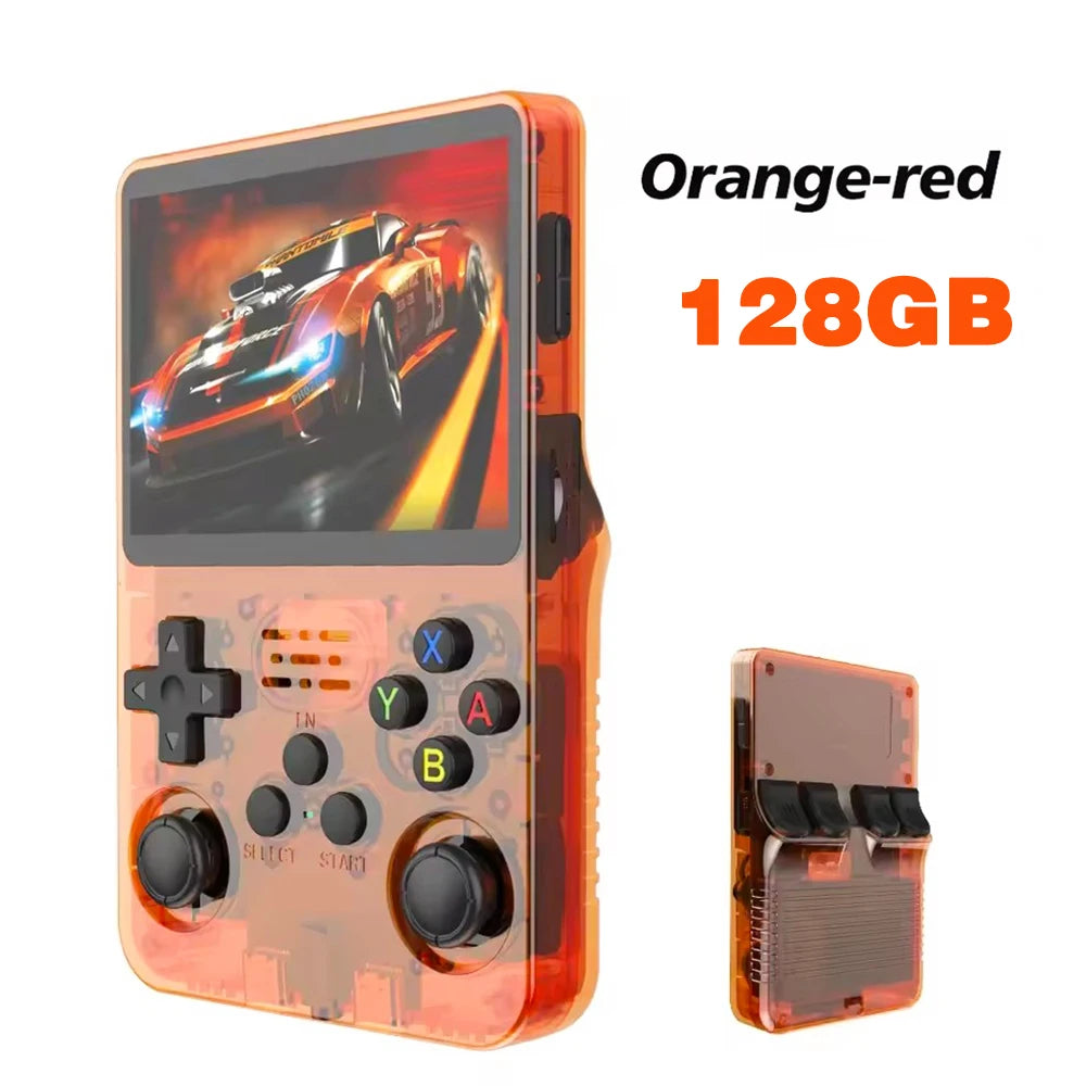 Retro R36S handheld game console 3.5-inch IPS screen Linux system 128GB portable pocket player for gaming