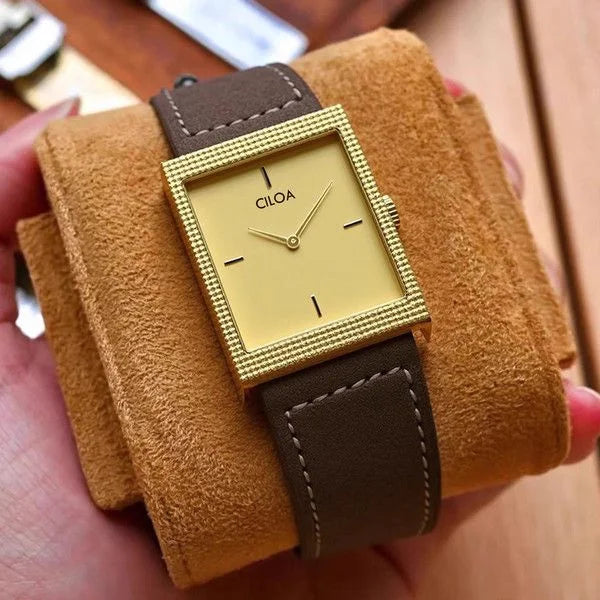 Men's Brown Leather Quartz Watch | Waterproof Sports Wristwatch | Casual Premium Style