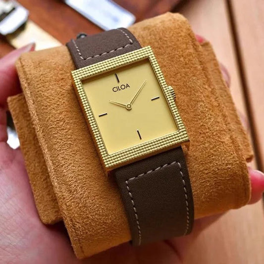 Men's Brown Leather Quartz Watch | Waterproof Sports Wristwatch | Casual Premium Style