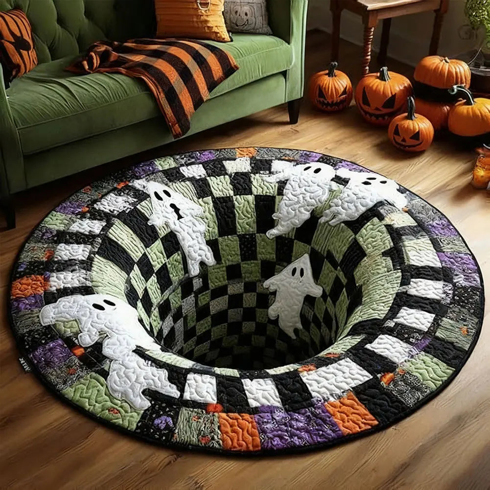 For Halloween Rug Optical-Illusion Rug Carpet Entrance Door Mat Home Decor Living Room Non-Slip Felt Carpet Halloween Present