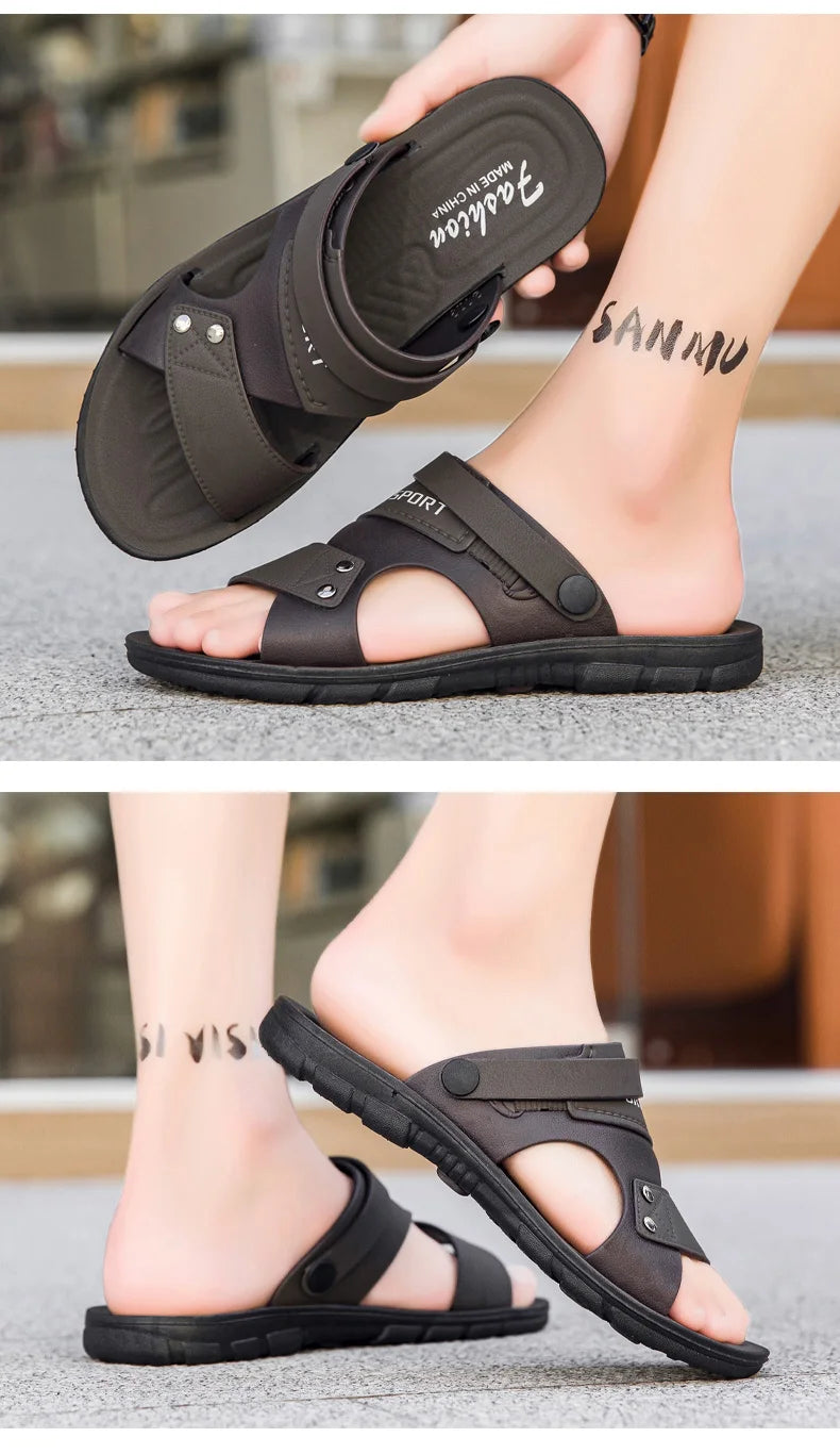 Summer Men Sandals Open Toe Flat Mens Casual Shoes Outdoor Walking Sandals for Men Beach Shoes sandalias hombre Men slippers