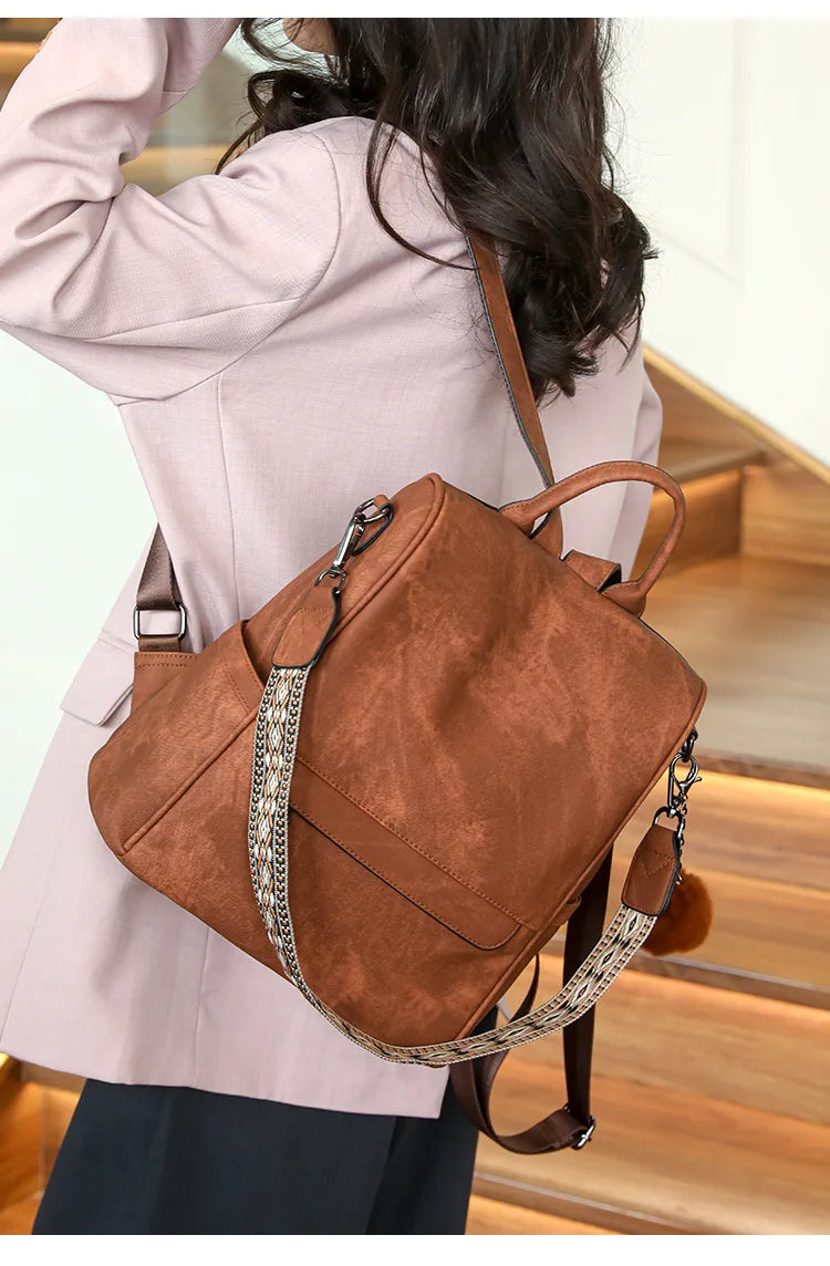 Womens Purse pu Leather Backpack Purse for Women Fashion Backpack Ladies Designer Ladies Shoulder Bags for Travel College Work
