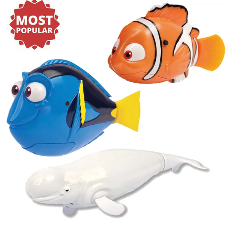 Flash Swimming Electronic Pet Fish Bath Toys for Children Kids Bathtub Battery Powered Swim Fishing Tank Decoration