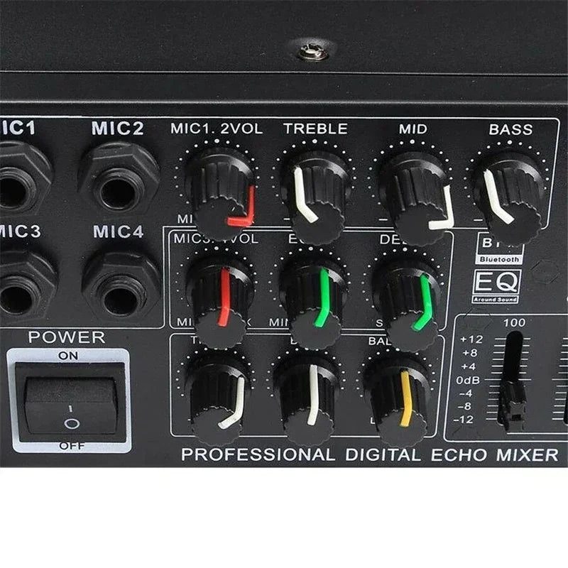 2000W bluetooth Audio Power Amplifier HiFi Amp Speaker 12V AV Amp Speaker Remote Control For Car Home Square Dancing 2.0 Channel