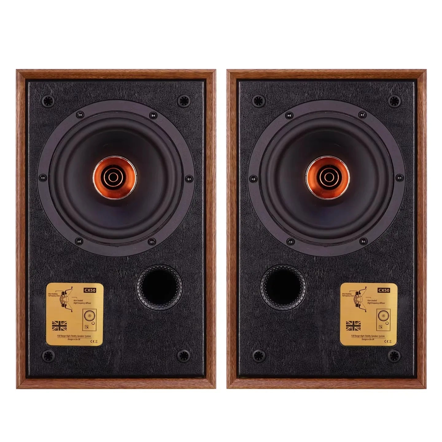 CX50 Fever Hi-Fi Level 525-inch Coaxial Passive Speaker 2-Way 120W Output Power Home Wooden Lossless Passive Bookshelf Speaker