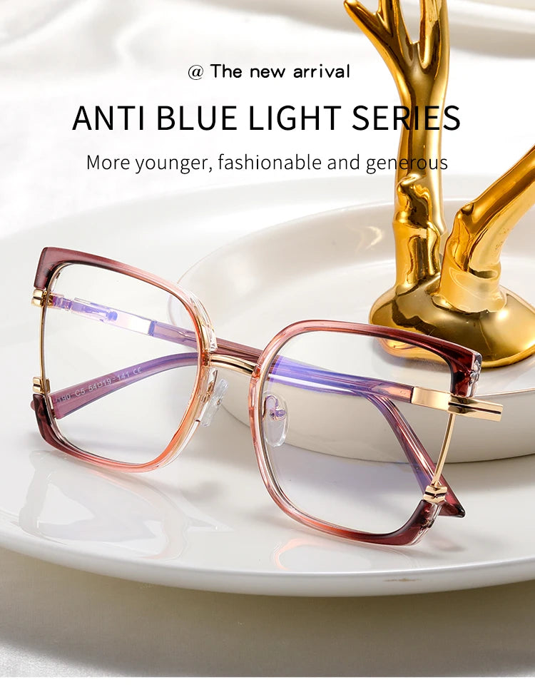 82190 Cute Retro Eyeglasses Frame Retro Eye Protection Optical Glasses Female Trendy Spectacles Eyewear Birthday Party Gift