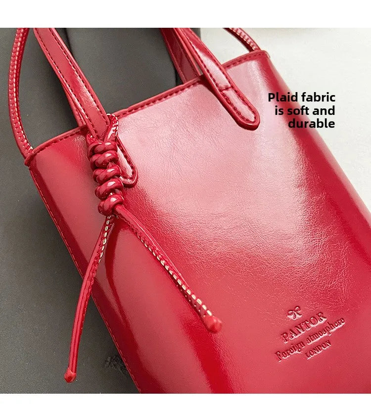 Women Handbags Female Pu Leather Shoulder Bags Luxury Large Capacity Crossbody Bags Solid Flap for Women Portable Phone Purse