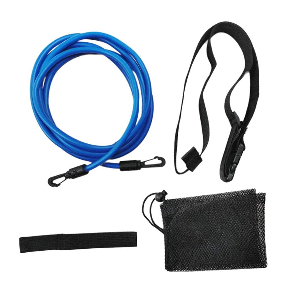 3M Swim Trainer Belts Resistance Elastic Belt Training Leash Swimming Tether Stationary Harness Resistance Band Pool Accessories