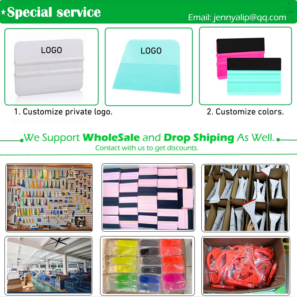 5PCS Thickened Suede Felt Squeegee Vinyl Applicator Window Film Tinting Car Wrap Stickers Install Tool No Scratch Protect Buffer