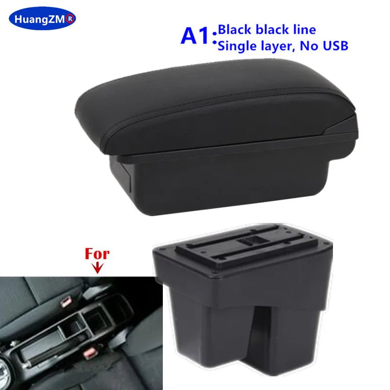 For Honda Jazz Armrest For Honda Fit Jazz 3 2014-2019 Car Armrest Box Car Storage Box Retrofit Accessorie Simple installation