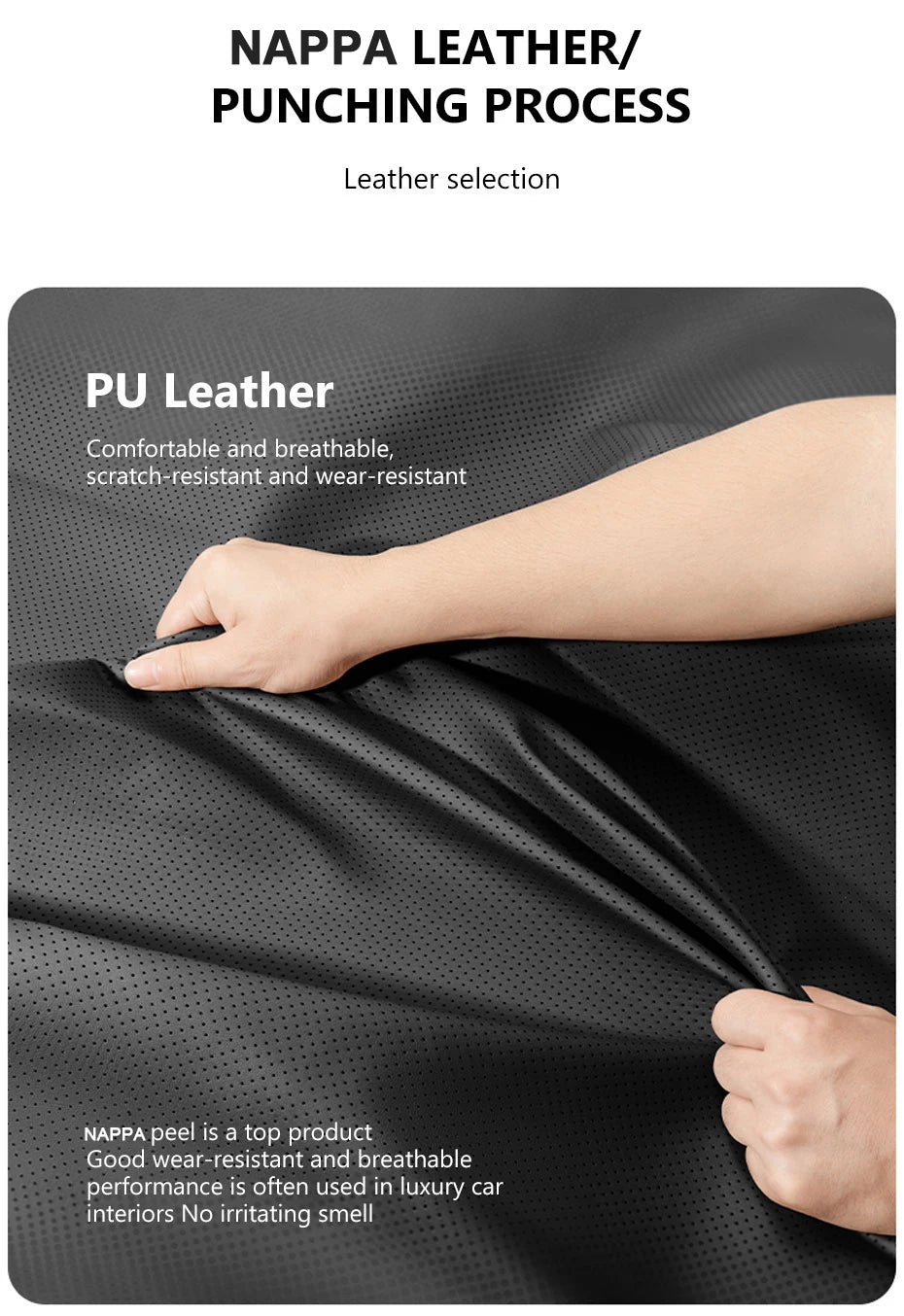 SEAMETAL Nappa Leather Car Seat Cover Universal Winter Seat Cover Soft Breathable Seat Cushion With Waist Pad Comfortable Mats
