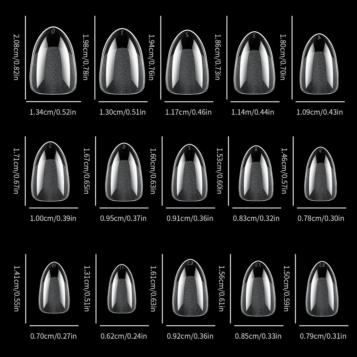 360pcs Soft Gel Nail Tips Semi-Matte Full Cover Almond Coffin Oval False Soak Off Gel Extension Tips Press On Nails Salon Home