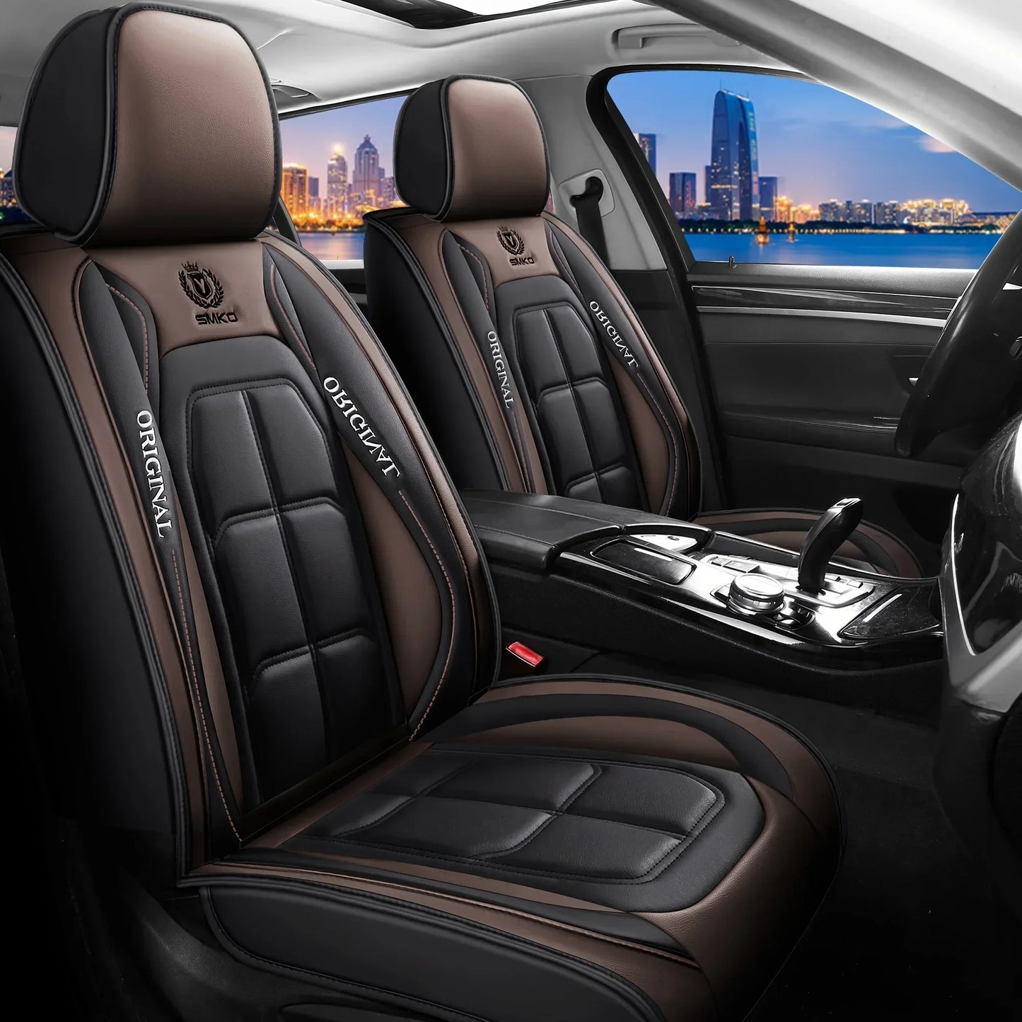 Car Seat Cover Set, 5 Colors , Universal Fit, Full Coverage, Stylish & Durable, Enhance Car Interior Accessories